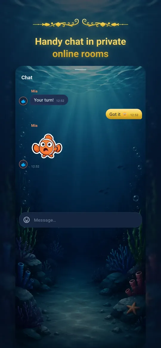 Chat in a private online room