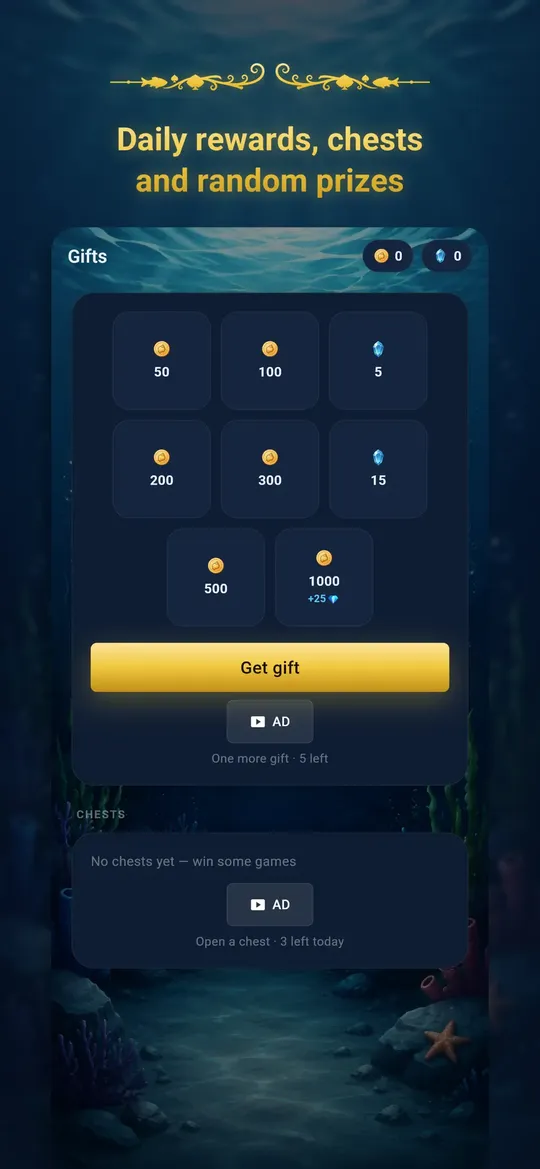 Daily gifts and chests