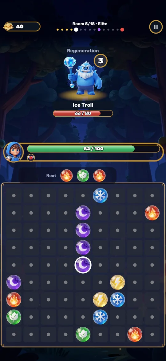 An elite room with an Ice Troll