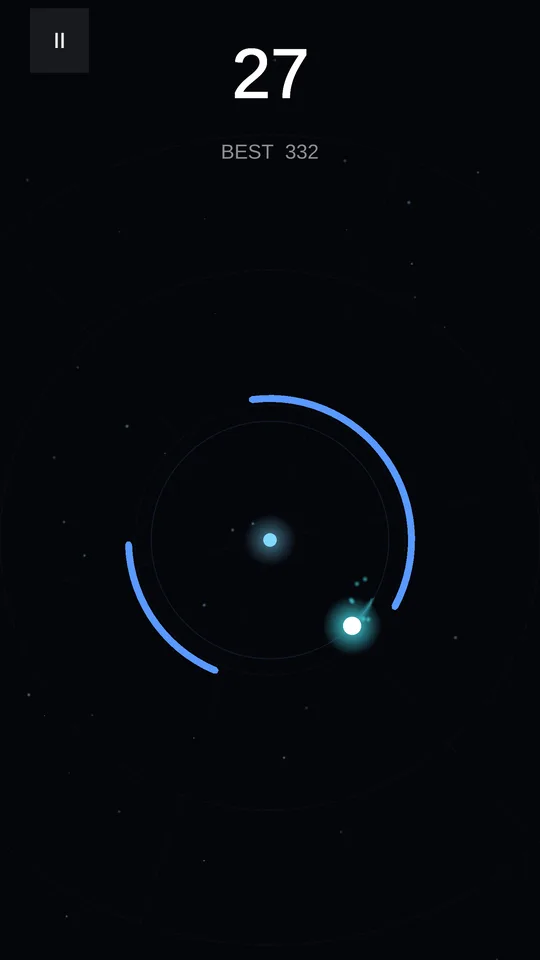 Score 27: a blue ring with a gap
