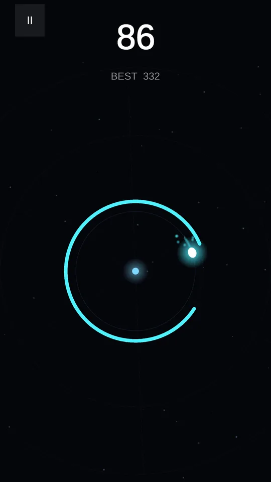 A cyan ring