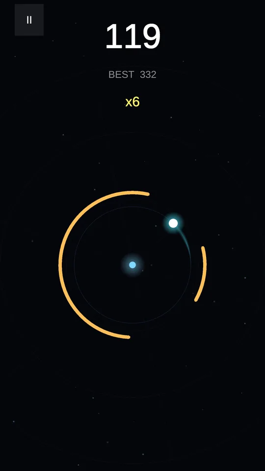 An amber ring with a x6 multiplier